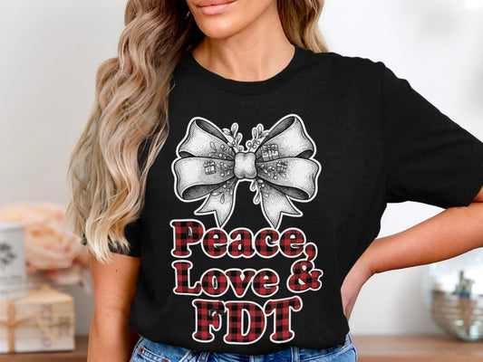Peace Love & FDT Graphic Tee Shirt