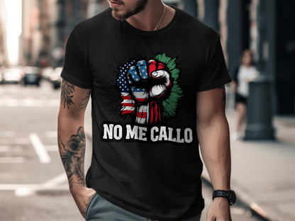 No Me Callo Patriotic Fist Graphic T-Shirt product