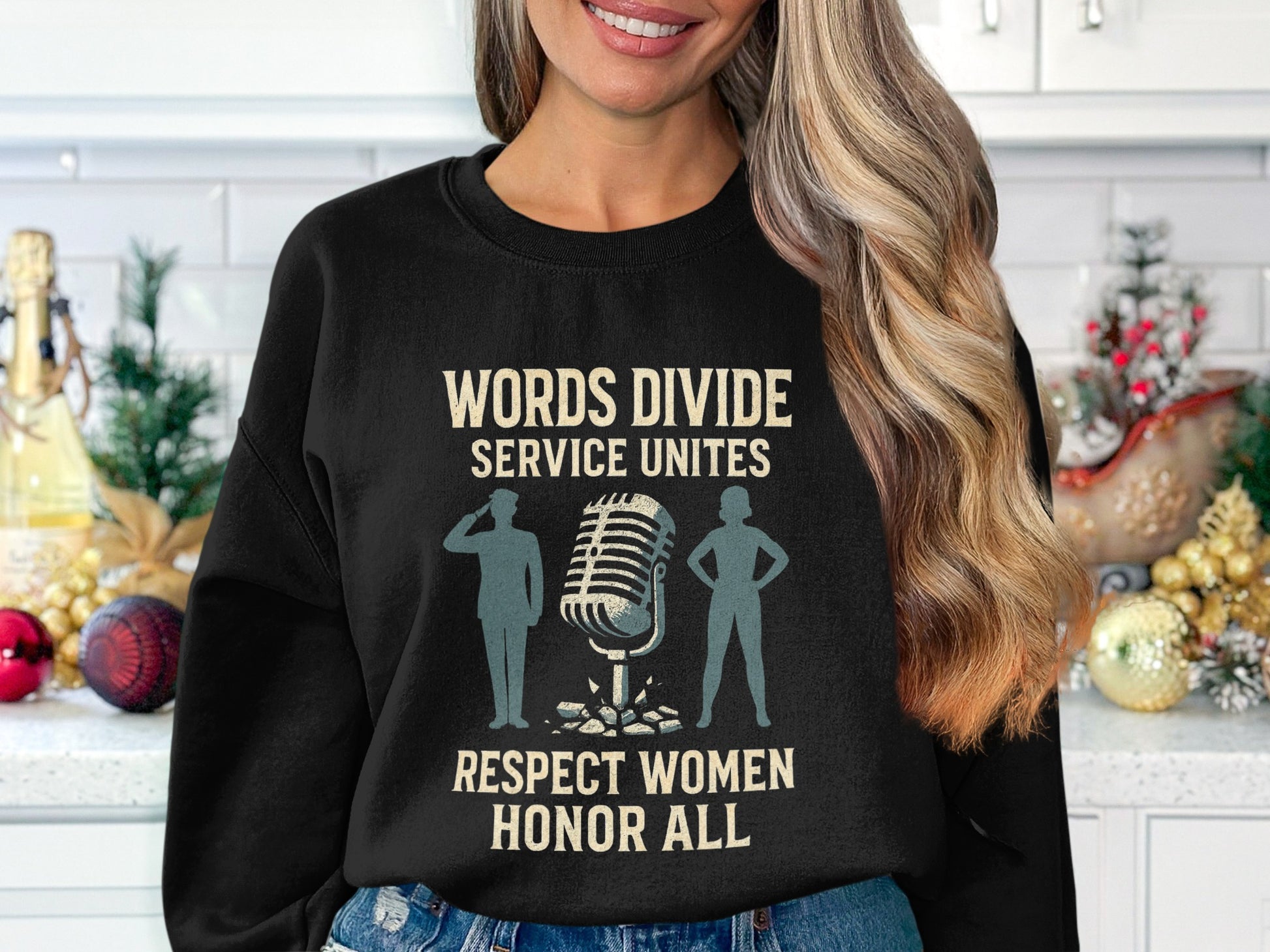 Words Divide Service Unites Respect Women Honor All product type