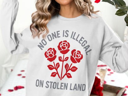 No One Is Illegal On Stolen Land Sweatshirt product