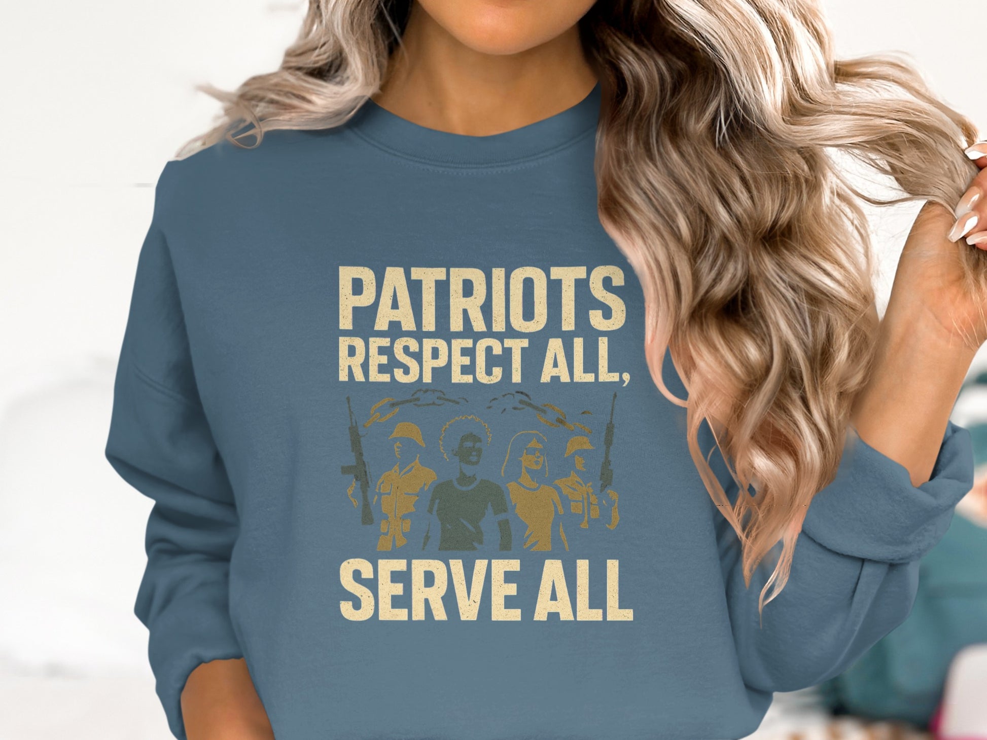 Patriots Respect All Serve All Graphic Sweatshirt product type