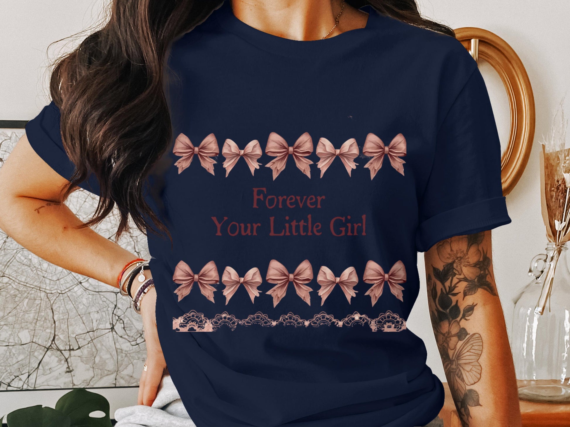 Forever Your Little Girl Bow Design Shirt product
