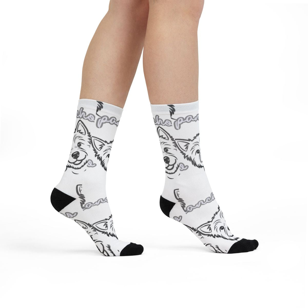 Adorable Cartoon Dog Print Knee-High Socks