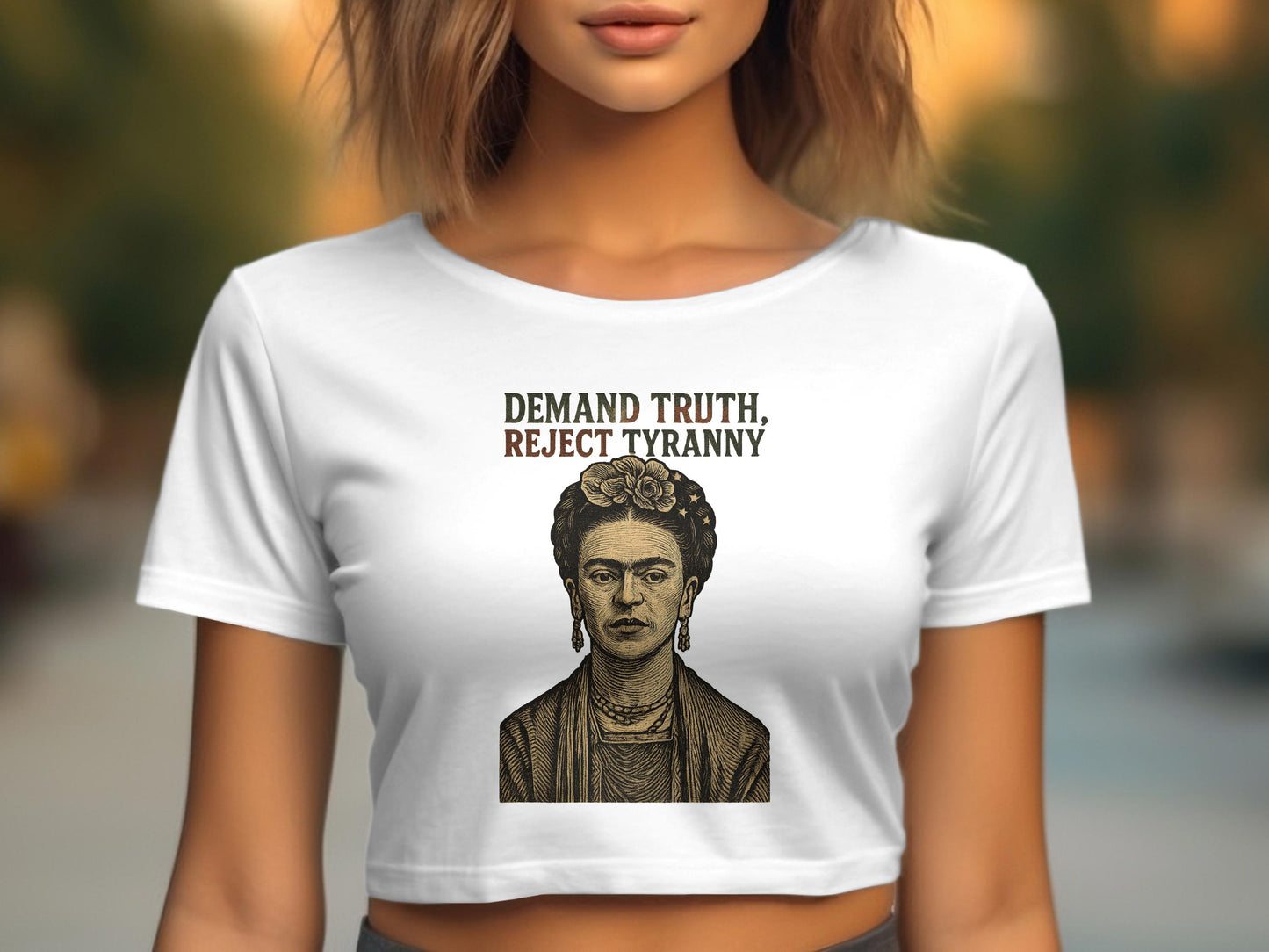 Demand Truth Reject Tyranny Statement Tee product