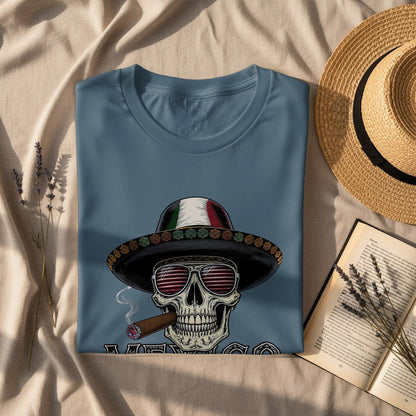 Mexican Skull with Sombrero Graphic Tee Shirt product