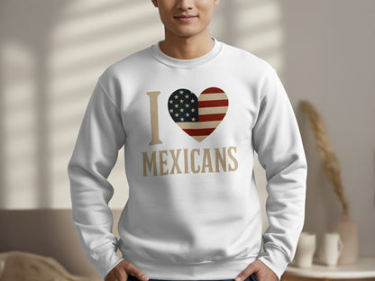I Love Mexicans with USA Flag Heart Design Product