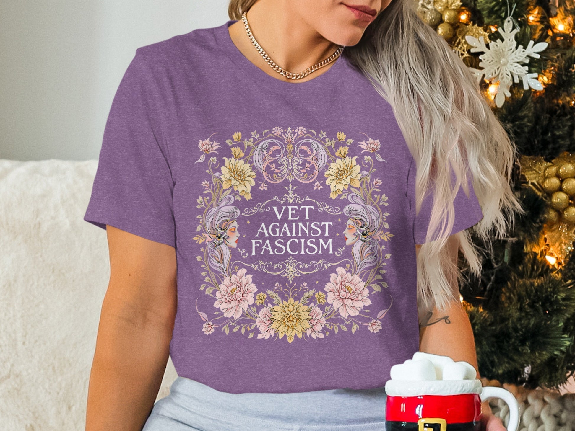 Vet Against Fascism Graphic T-shirt
