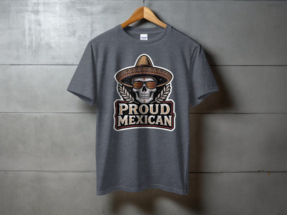 Proud Mexican Graphic Tee Skull Design product type