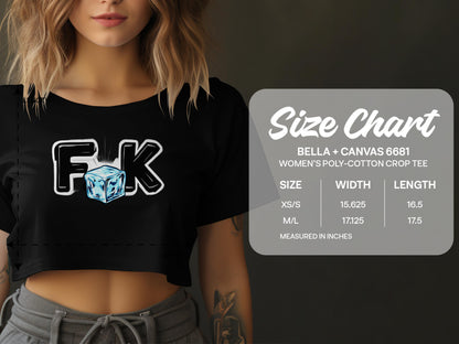 Fun Graphic Ice Cube Design Crop Top Product