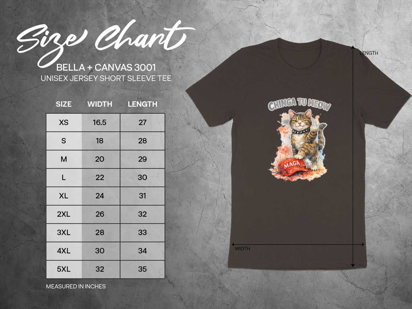 Bella Canvas Unisex Chinga Tu Meow Cat Tee product type