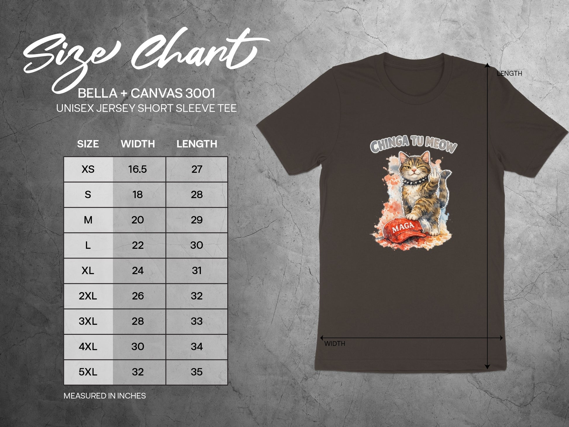 Bella Canvas Unisex Chinga Tu Meow Cat Tee product type