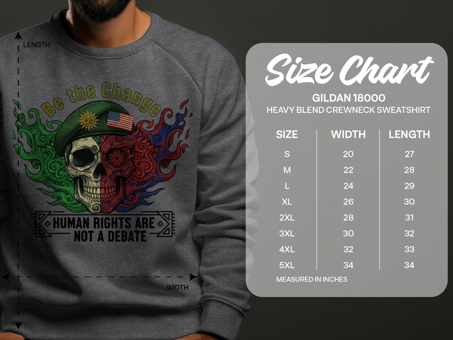Be the Change Human Rights Crewneck Sweatshirt