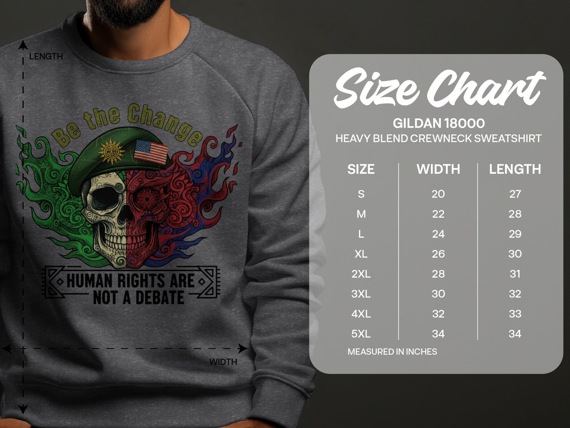 Be the Change Human Rights Crewneck Sweatshirt
