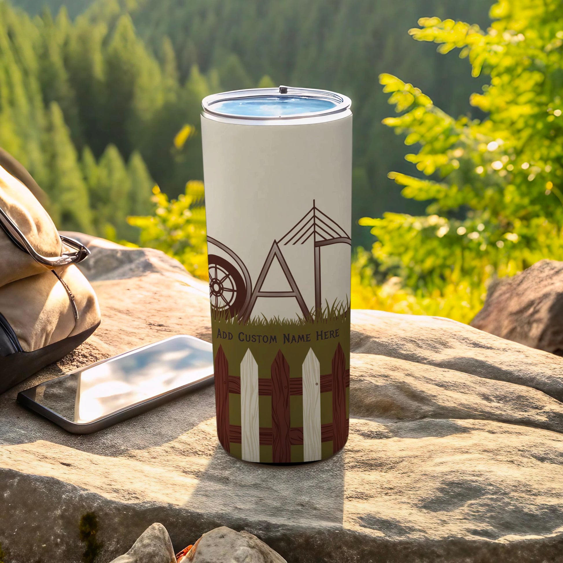 Outdoor Scenic Design Personalized Tumbler product type