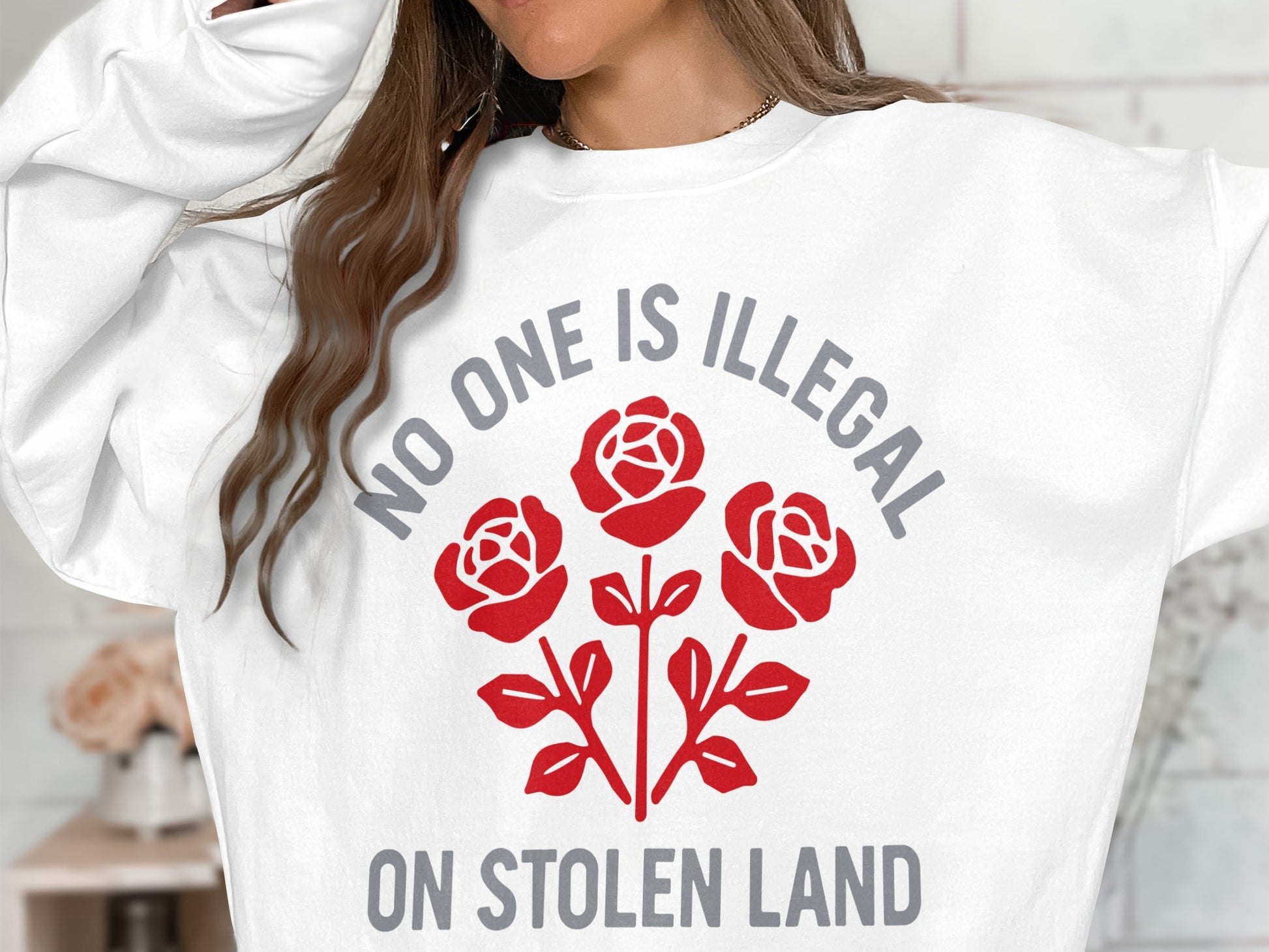 No One Is Illegal On Stolen Land Sweatshirt product type