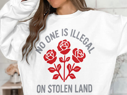 No One Is Illegal On Stolen Land Sweatshirt product type