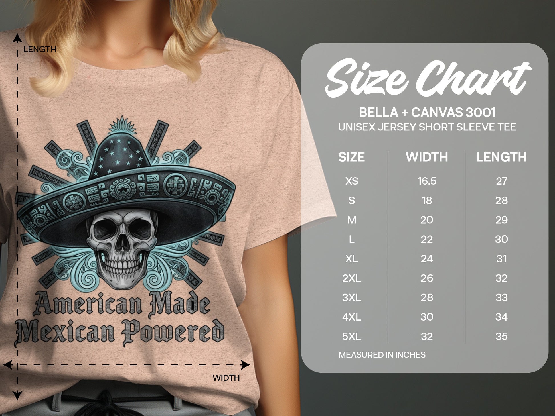 American Made Skull Sombrero Graphic T-Shirt