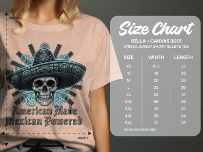 American Made Skull Sombrero Graphic T-Shirt