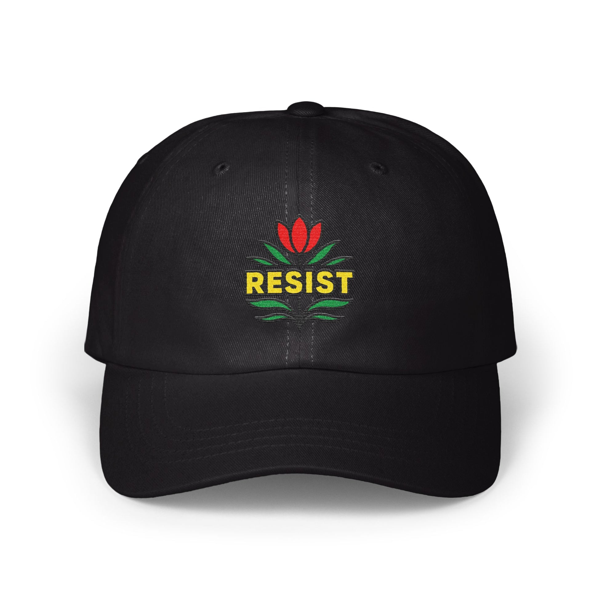 Resist Lotus Embroidery Black Cap product