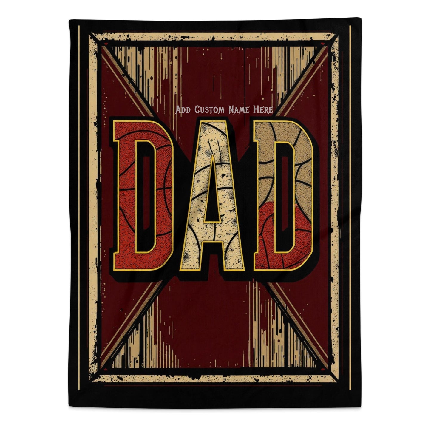 Vintage Dad Custom Name Blanket Gift product type