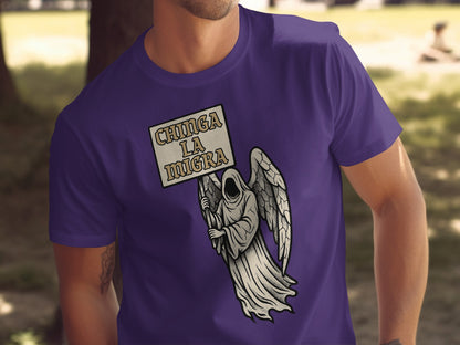Chinga La Migra Grim Reaper Holding Sign product type