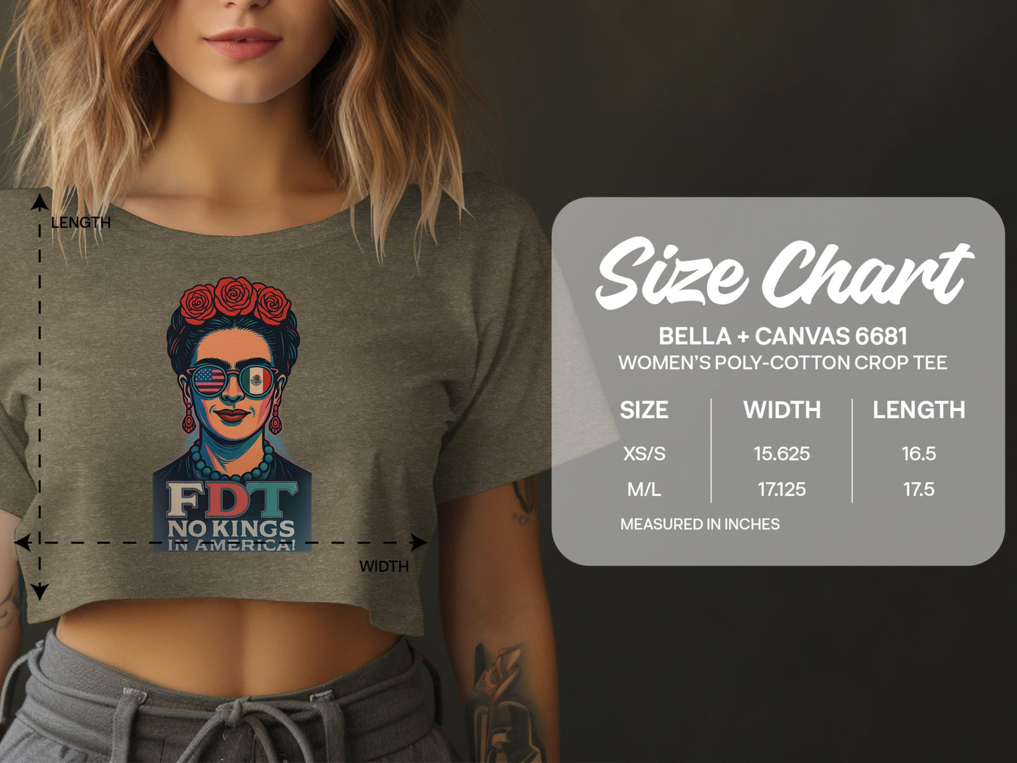 FDT No Kings In America Graphic Women's Crop Tee product type