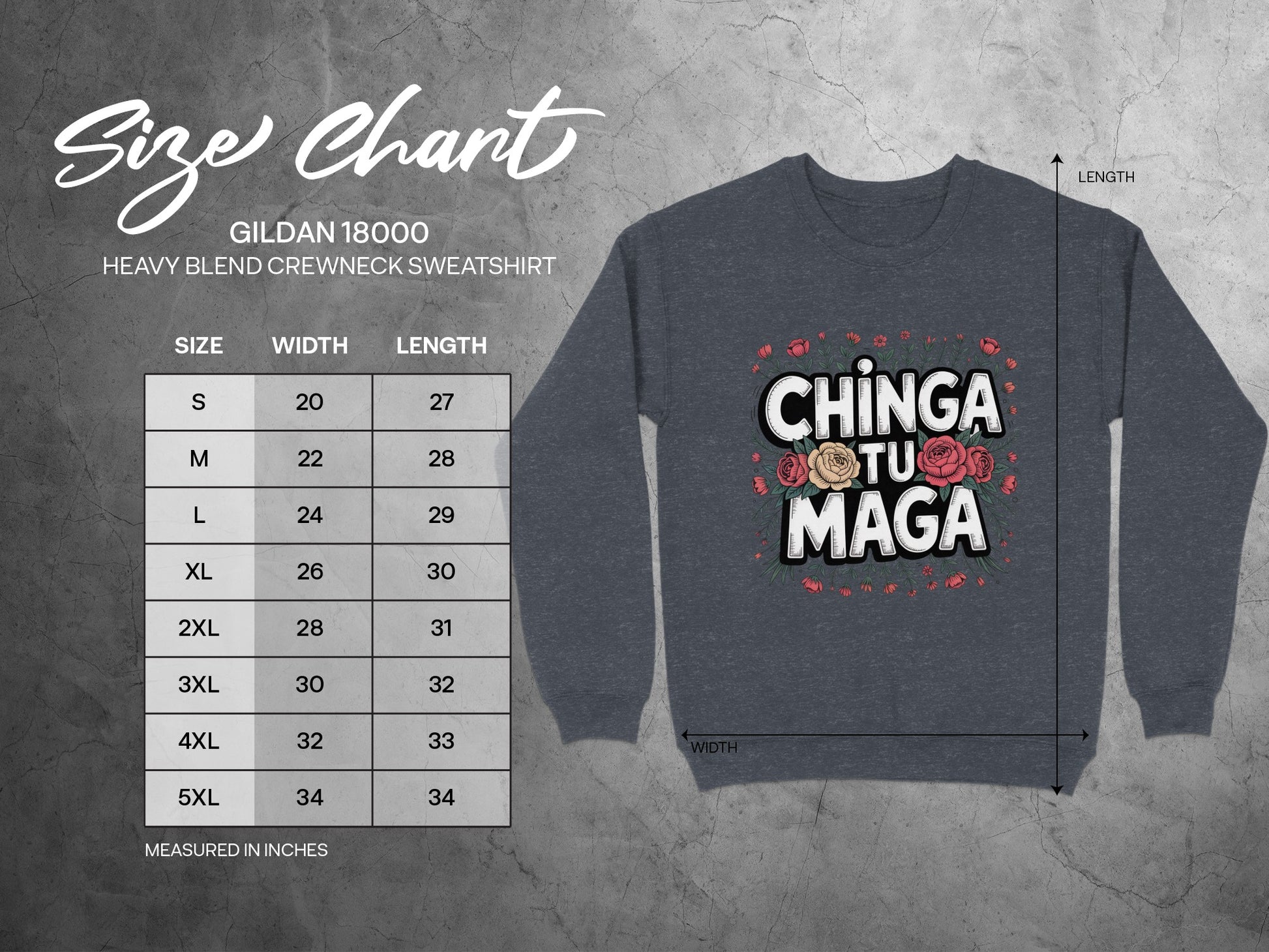 Chinga Tu Maga Graphic Crewneck Sweatshirt product type
