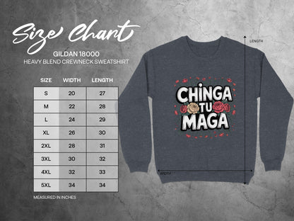 Chinga Tu Maga Graphic Crewneck Sweatshirt product type