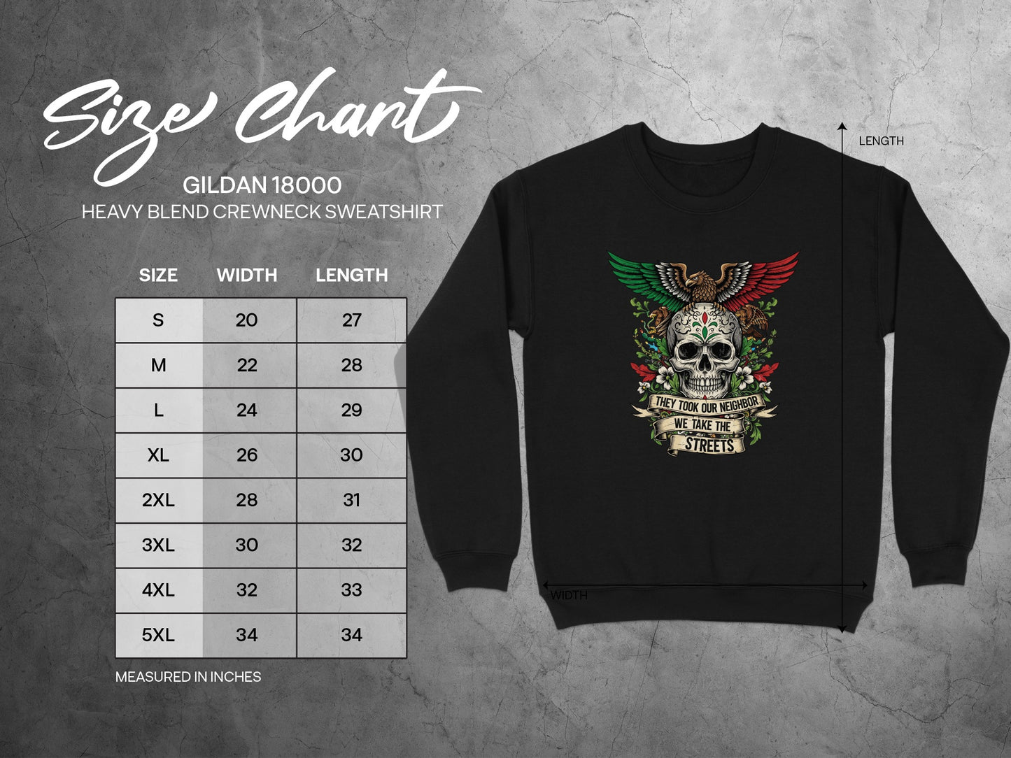 Colorful Skull Heavy Blend Crewneck Sweatshirt product