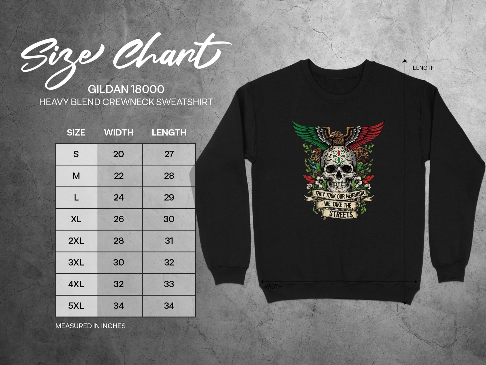 Colorful Skull Heavy Blend Crewneck Sweatshirt product