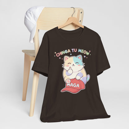 Chinga Tu Meow Cat Middle Finger MAGA Cap product type
