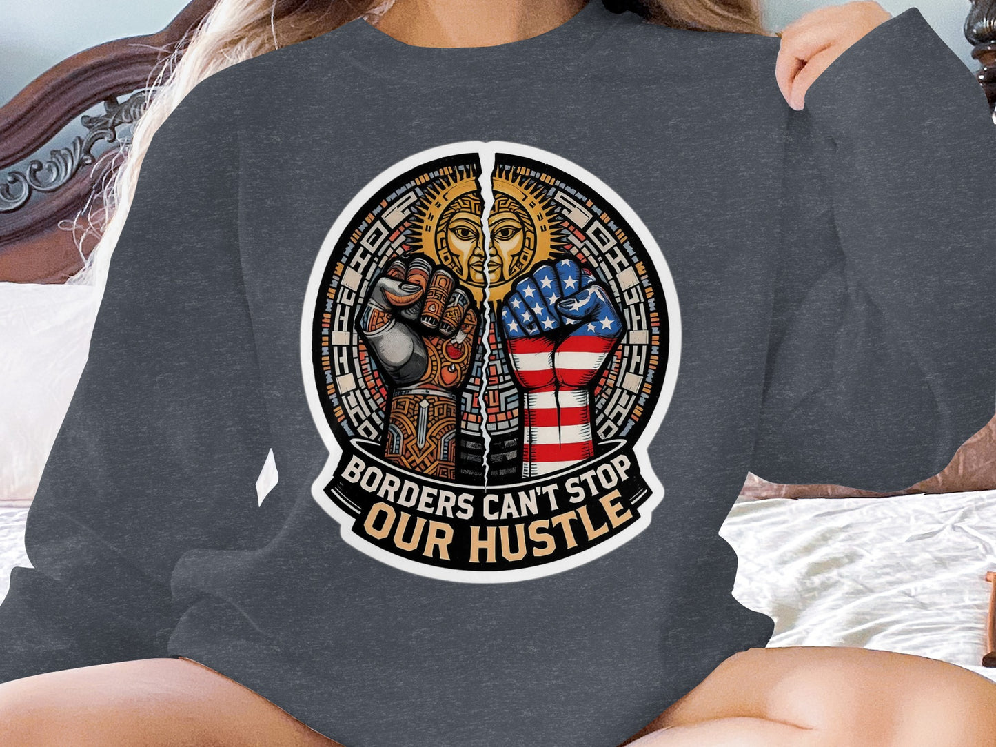 Borders Can't Stop Our Hustle Graphic Shirt product