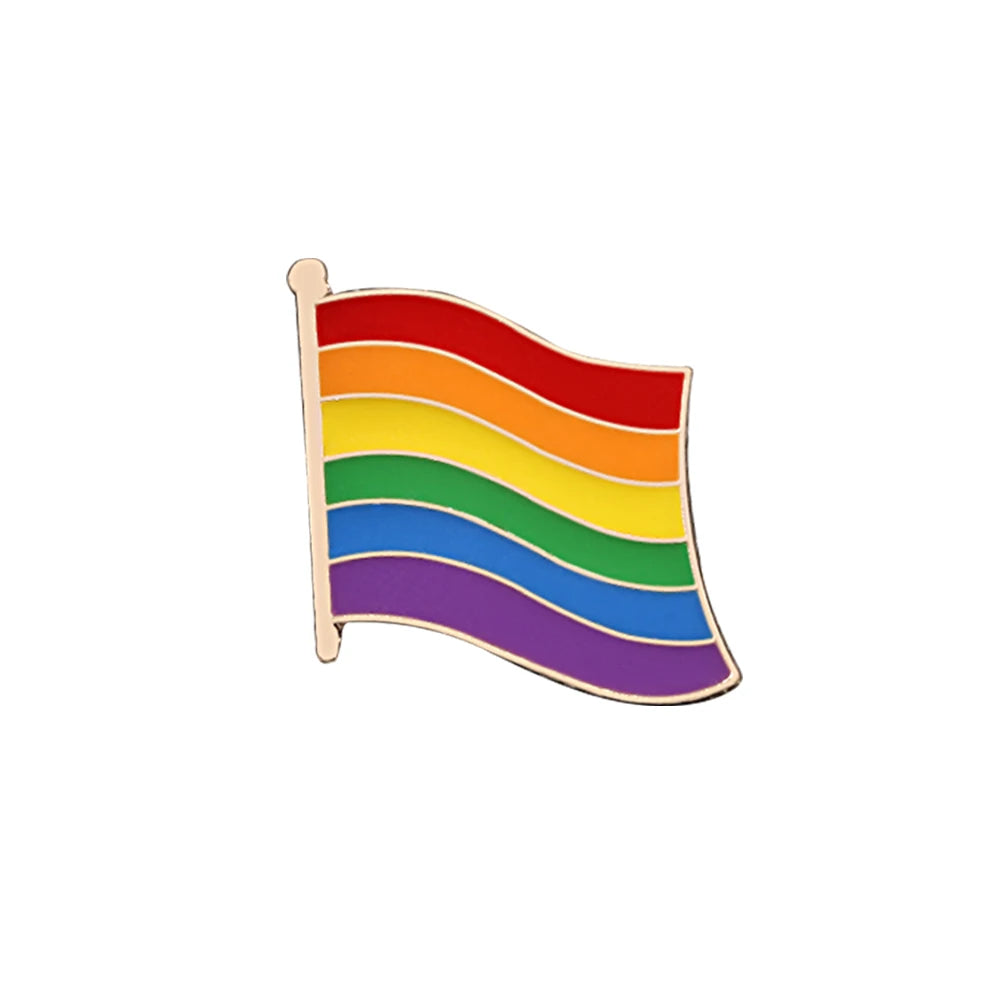 Show Your Pride with Custom Enamel Pins: Rainbow Flags, Heart Brooches, and More! Perfect for Adding a Splash of Color to Your Style!