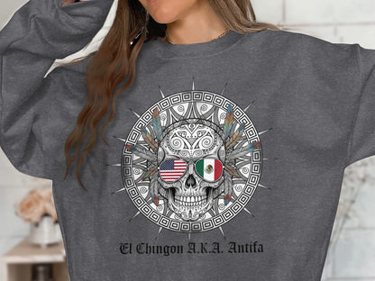 El Chingon A.K.A. Antifa Skull Graphic Shirt