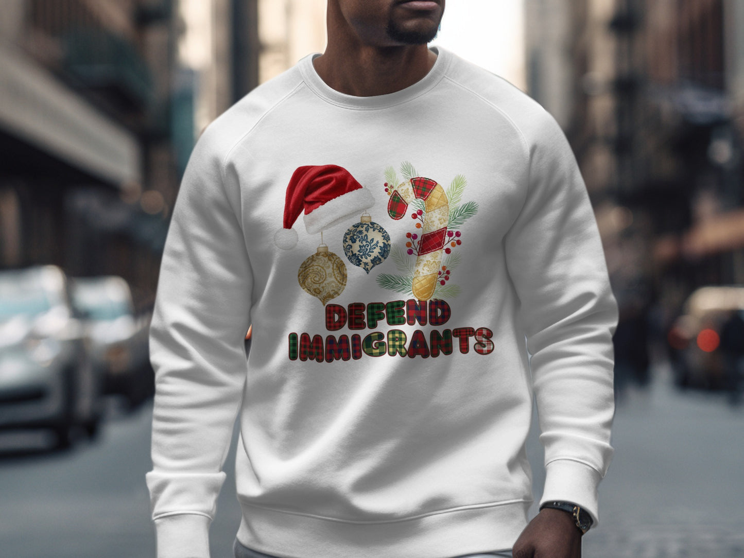 Defend Immigrants Christmas Sweatshirt