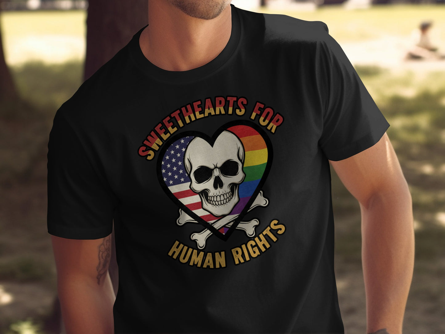 Sweethearts For Human Rights Skull Design Shirt