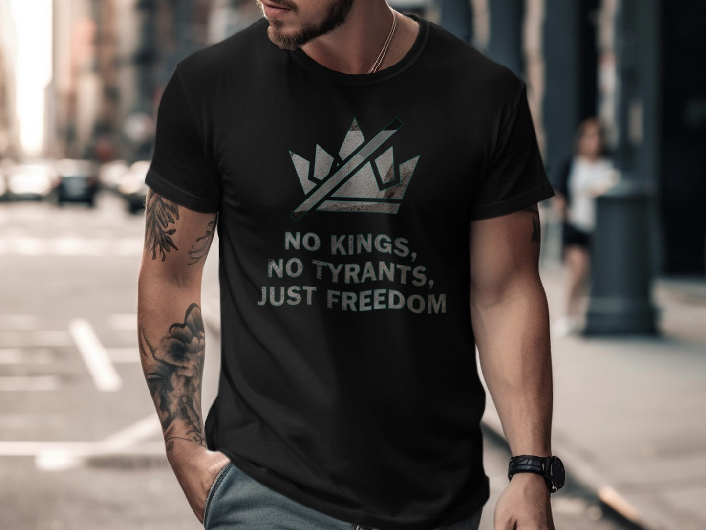 No Kings No Tyrants Just Freedom Graphic Tee