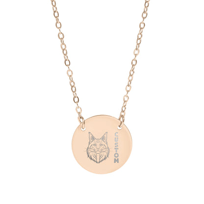 Cat Portrait Custom Personalized Necklace Style