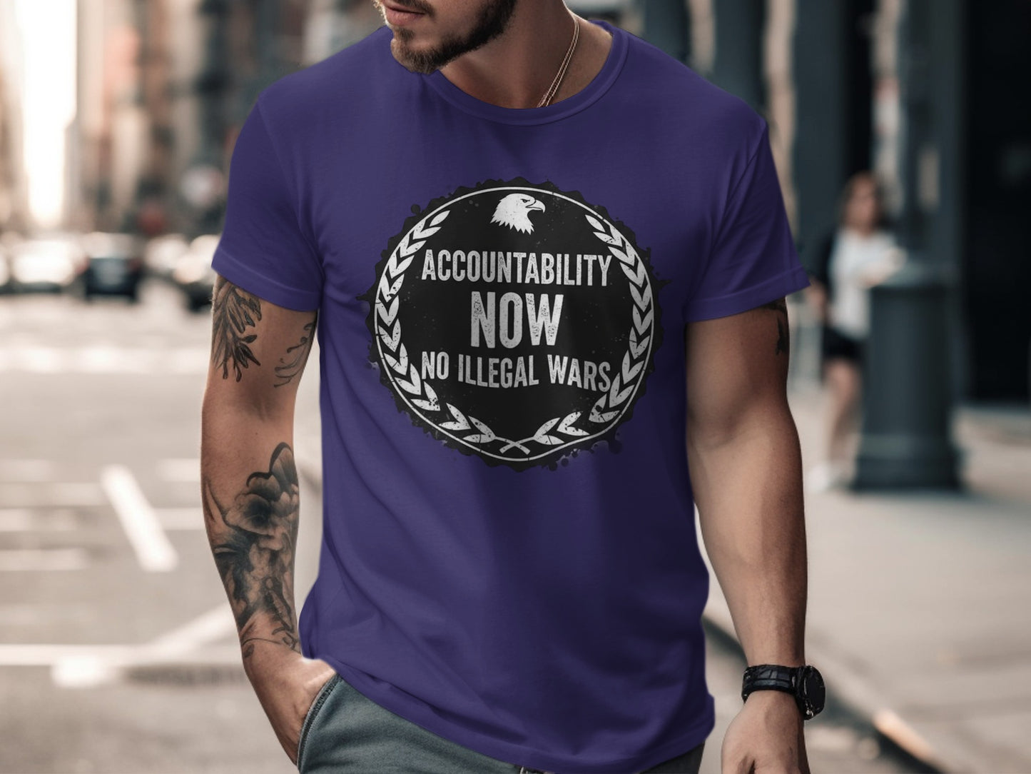 Accountability Now No Illegal Wars Graphic T-Shirt