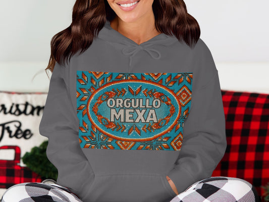 Orgullo Mexa Vibrant Patterned Hoodie Product