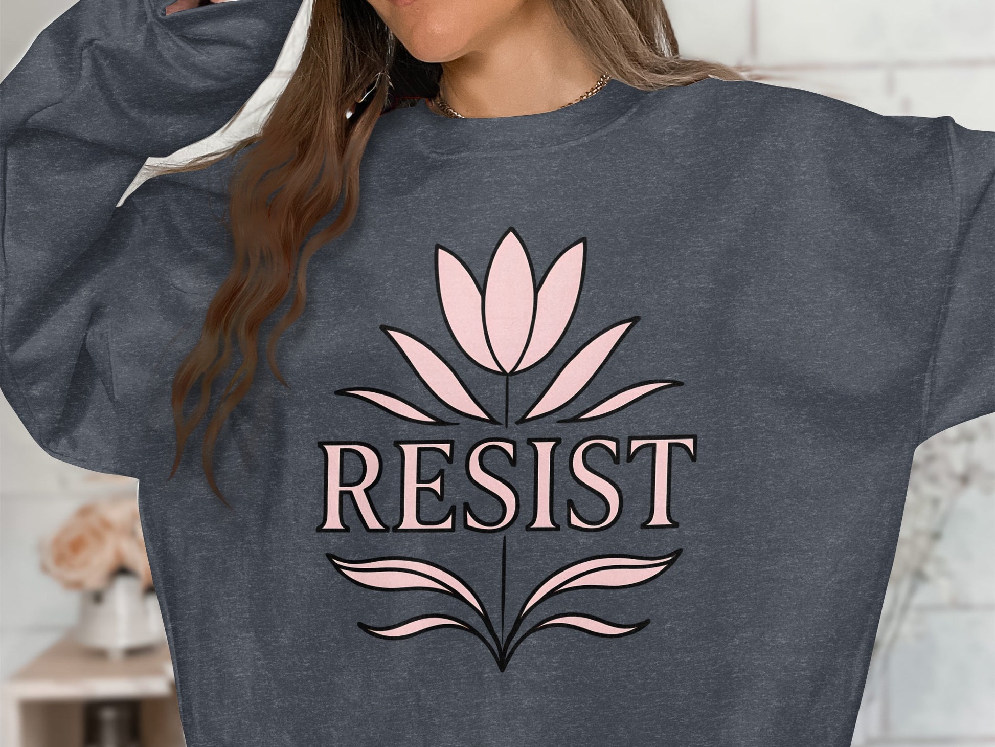 Resist Flower Design Women's Sweatshirt product