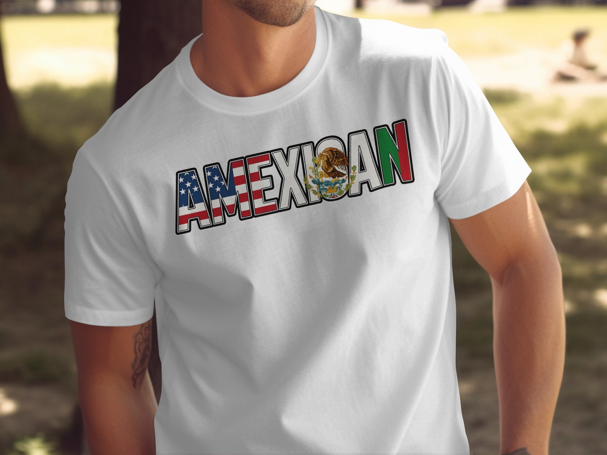 AMEXICAN Graphic T Shirt Patriotic Text TShirt product type