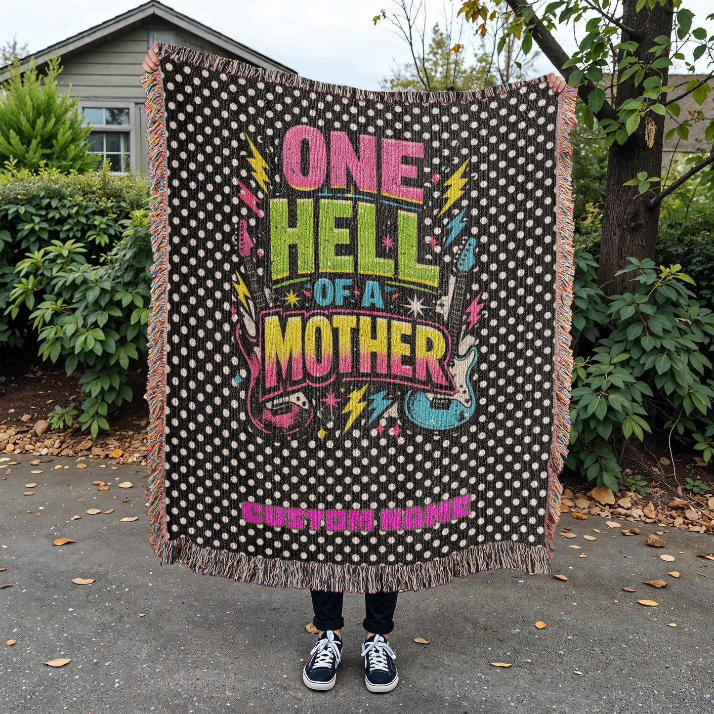 Custom Mother's blanket, add your personalization to Woven Blanket, amazing quality