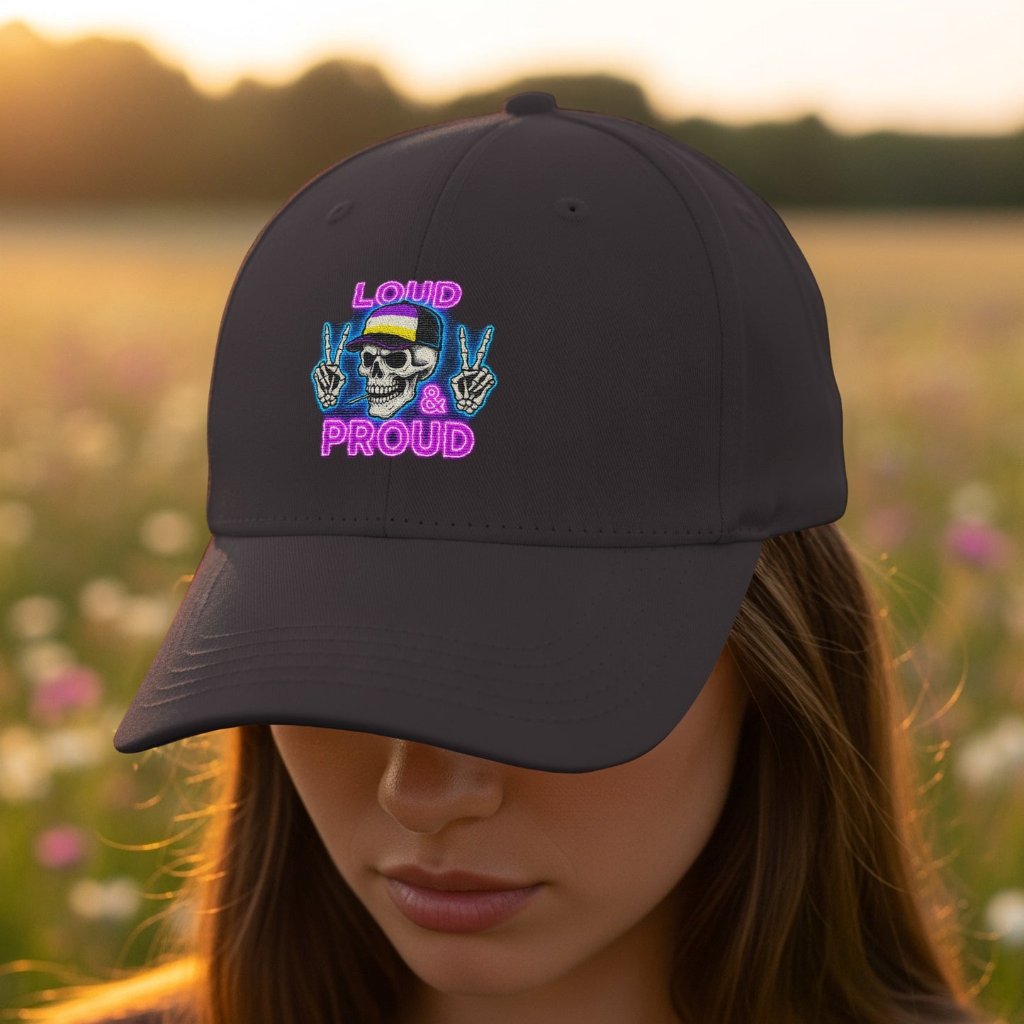 Loud and Proud Skull Embroidered Cap product