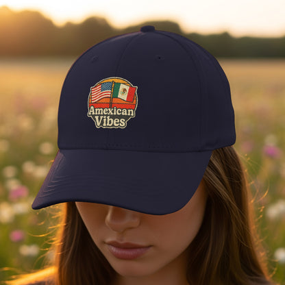 American Vibes Flag Embroidered Baseball Cap product