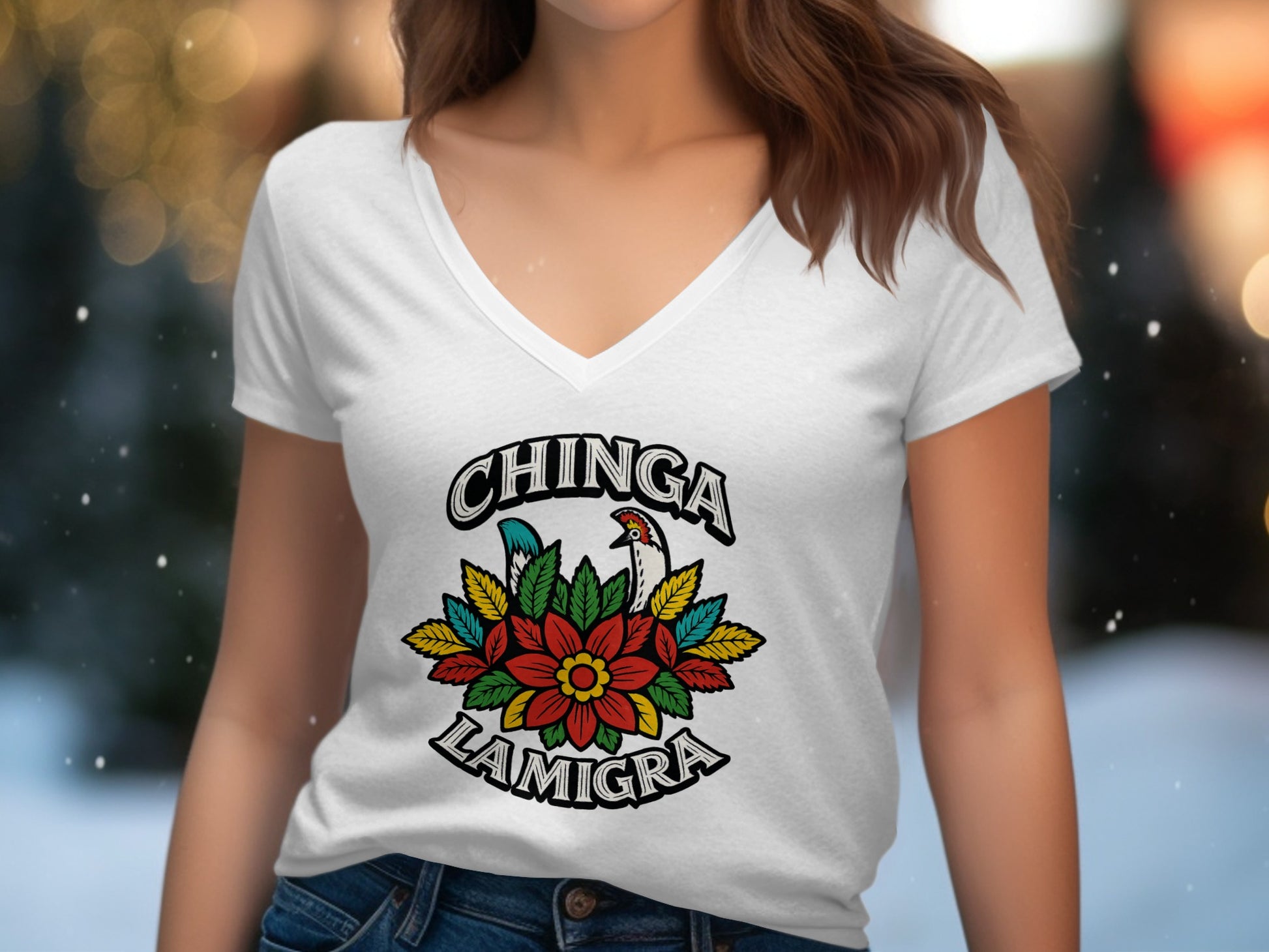 Chinga La Migra Creative Graphic Design T-Shirt product type