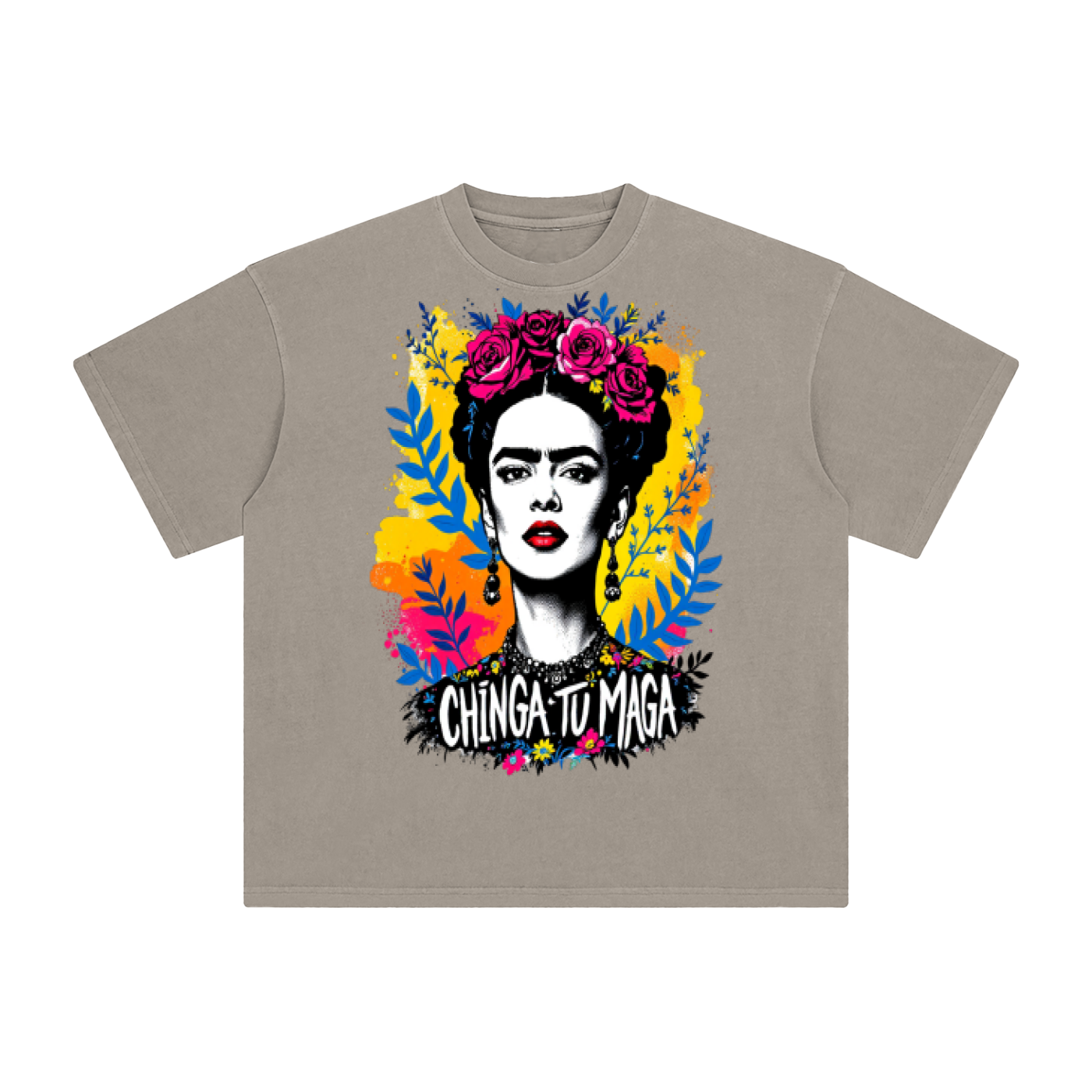 Frida Kahlo Chinga Tu Maga Enzyme Washed T-Shirt