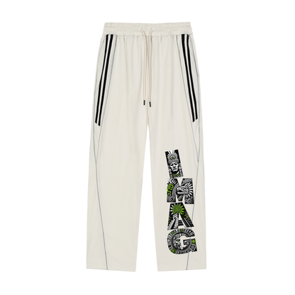 Reflection Striped Straight-Leg Sweatpants