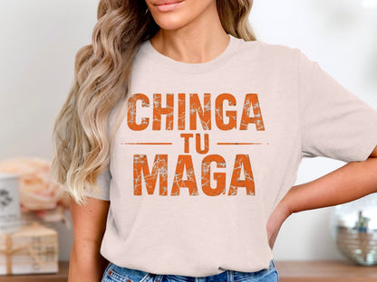 Chinga Tu Maga Graphic Tees with Bold Statement