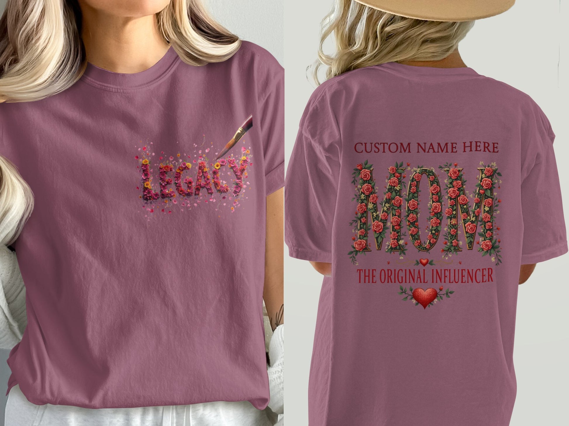 Legacy and Custom Name Here Mom Graphic Shirt product